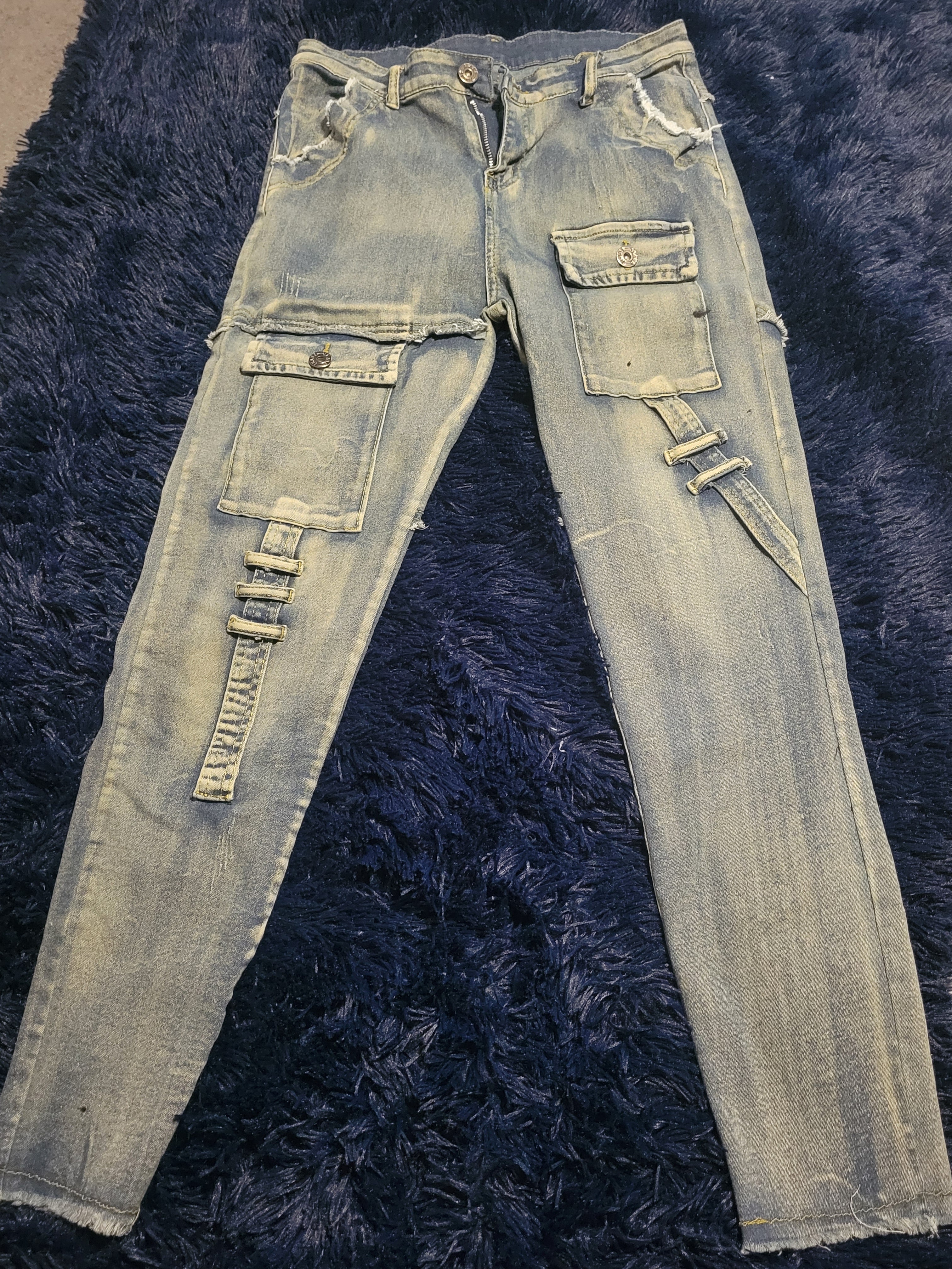 Cargo jeans steaight denim jeans