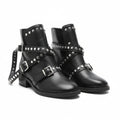 Black studs up boot ankle boot